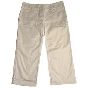 Tommy Hilfiger Max-Max Cotton Crop Pants KhaTan Women's Size 12